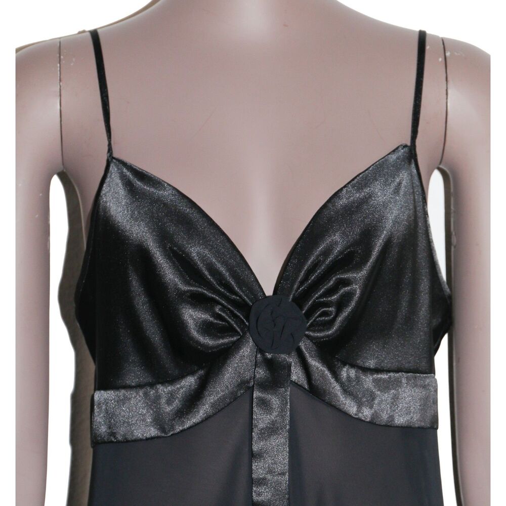 Victorias Secret Satin Sheer Slip Dress Teddy Lingerie Size Medium - Picture 4 of 4